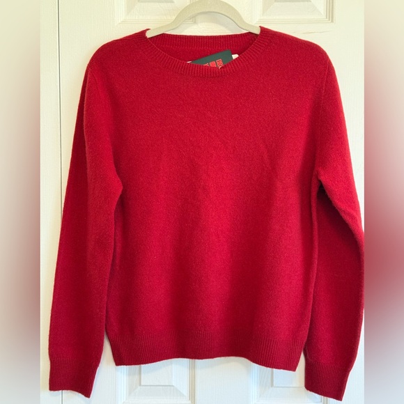 NA Sweaters - Red Crew Neck 100% WOOL Sweater. XL